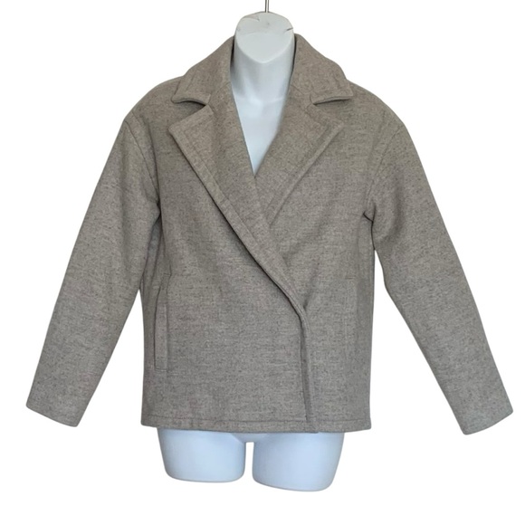 Madewell Short Swing Wool Jacket Stone Gray F3992 XS - Picture 5 of 12
